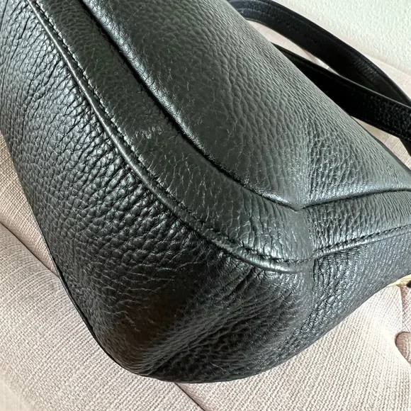 Authentic Michael Kors Crossbody Shoulder Leather Bag Black - Picture 11 of 13